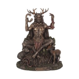 Cernunnos And Animals Horned God Bronzed Figurine