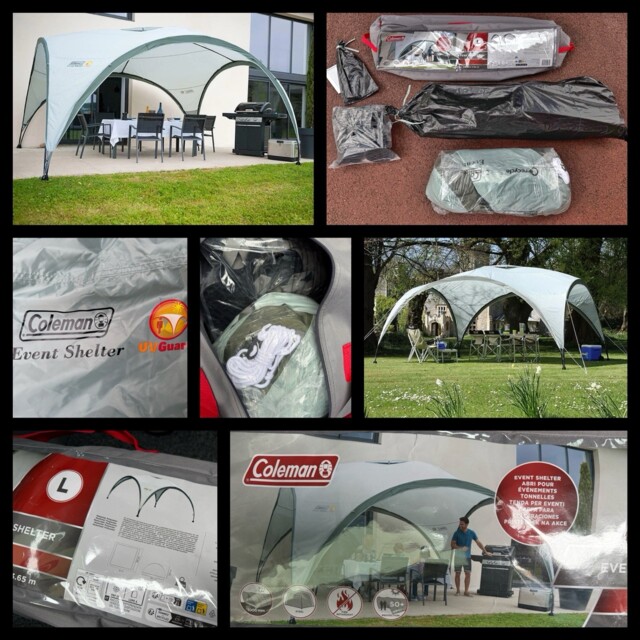 Coleman Event Shelter L Gazebo Sun Shade Garden & Camping 12x12 3.6m