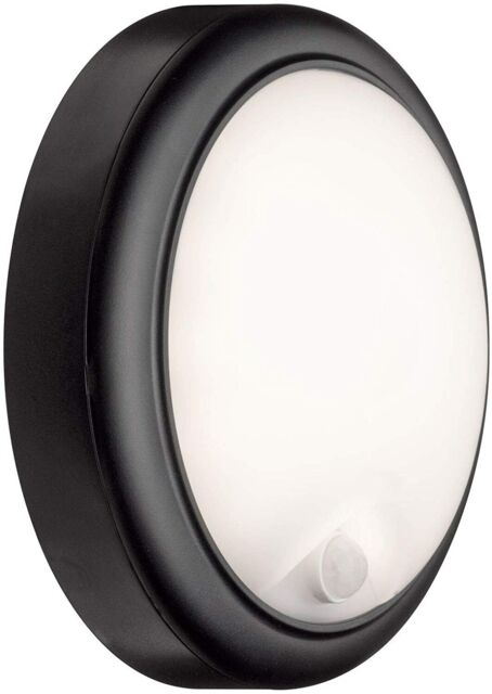 Led Wall Light Warm White Sensor Black Free Next Day P&p (a)