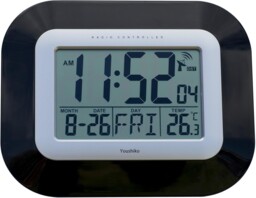 Youshiko Radio Controlled Lcd Wall Mountable And Desk Clock Uk Msf