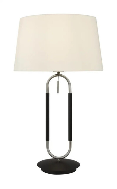 Table Light Black Jazz Black/satin Silver Searchlight 41431ss