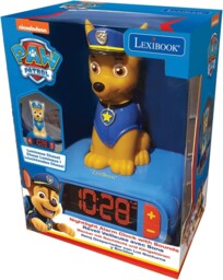 Paw Patrol Chase Alarm Clock With Night Light Sounds & Melodies Lcd