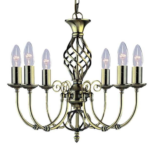 Ceiling Light Brass Zanzibar 6 Antique Searchlight 8396-6