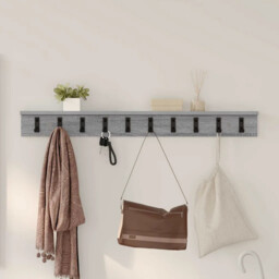 Wall-mounted Coat Rack Grey Sonoma 100 X 10.5 X 10.5 Cm Vidaxl