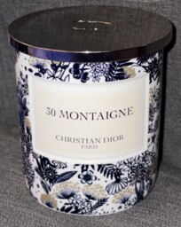 Dior 30 Montaigne Large 250g Ceramic Candle Silver Lid Brand