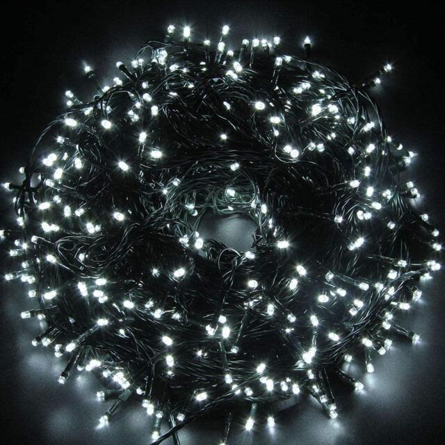 300 Christmas Led Fairy Lights Mains Plug-in Outdoor Garden Xmas Tree