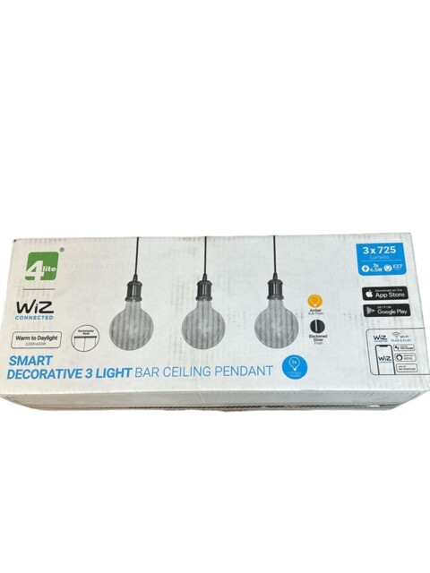 Wiz 4lite Smart Decorative 3 Light Bar Ceiling Pendant Lightshades