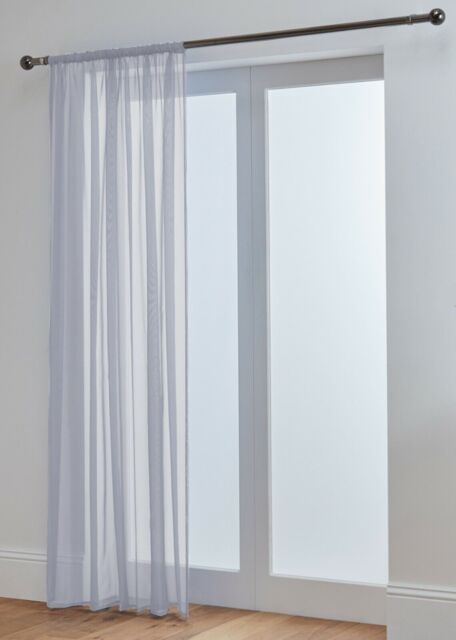 Voile Curtain Panel Lucy Slot Top Plain Curtain Top Quality Voile -
