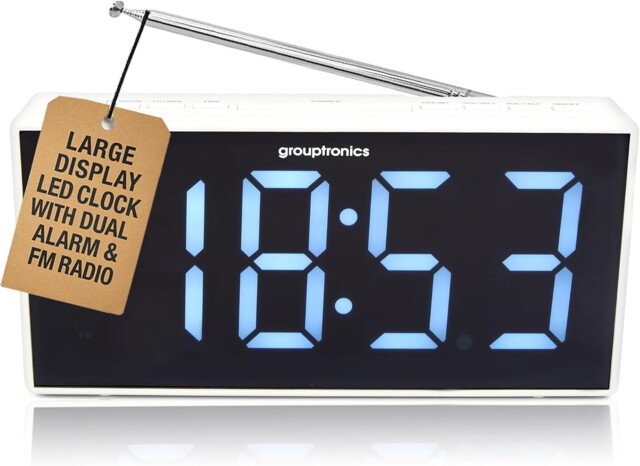 Digital Alarm Clock Radio - Grouptronics Gtcr-t1m Mk2 White