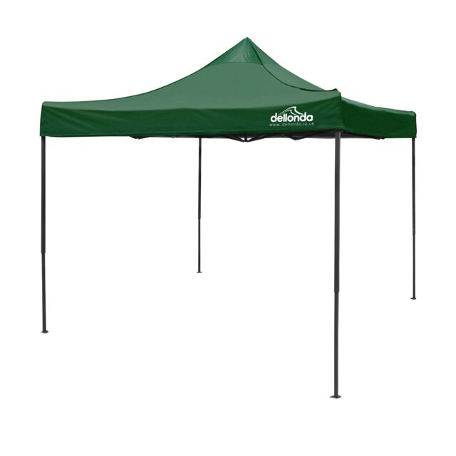 Dellonda Premium 3x3m Pop-up Gazebo Water Resistant Dark Green Canopy