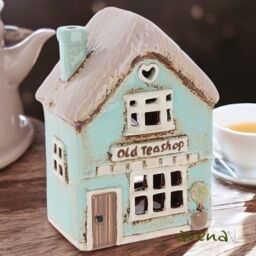 Old Tea Shop Tealight Holder Incense Burner Village Pottery Collection