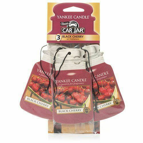Yankee Candle Car Jar Scented Hanging Air Freshener Black Cherry Pack