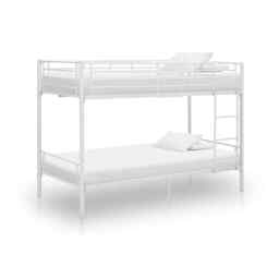 Bunk Bed White Metal 90x200 Cm Vidaxl