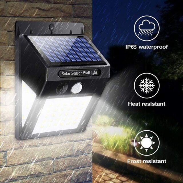 40 Led Wall Lamp Solar Powered Pir Motion Sensor Led Light Garden Path