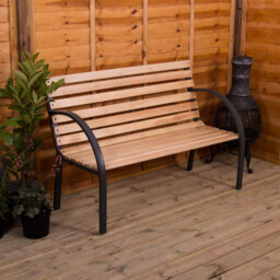 Outdoor 3 Seater Garden Benches Solid Pine Patio Seat Furniture