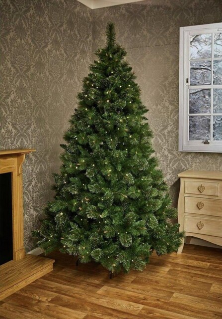 Premier Decorations 6ft Pre Lit Ridgemere Pine Christmas Tree