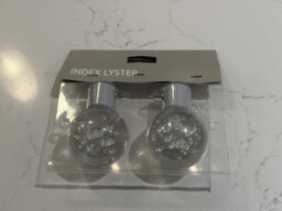 Ikea Index Lyster Curtain Rod Finials Clear Bubbles 2 Pack 200.281.02