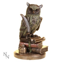 Ulula Bronzed Academic Owl Figurine