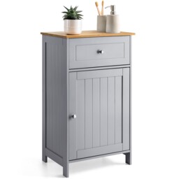 Christow Grey Bathroom Drawer Unit Storage Cupboard Cabinet With