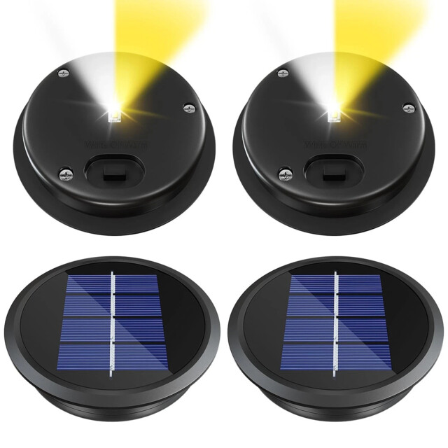4 Pack 8.5cm Solar Light Replacement Top, Panel For 8.5cm-4p, Black