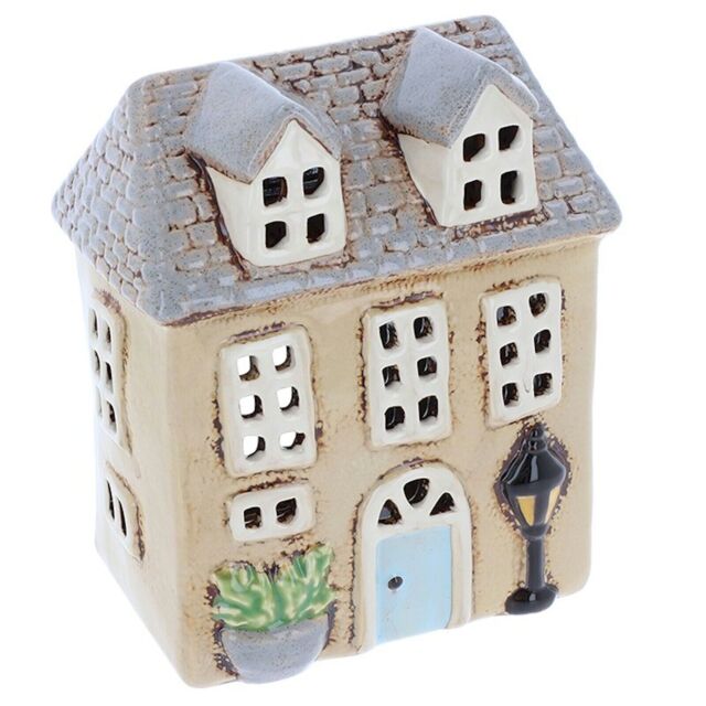 Village Pottery Cream Garden House With Lantern Tealight Holder Boxed