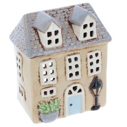 Village Pottery Cream Garden House With Lantern Tealight Holder Boxed