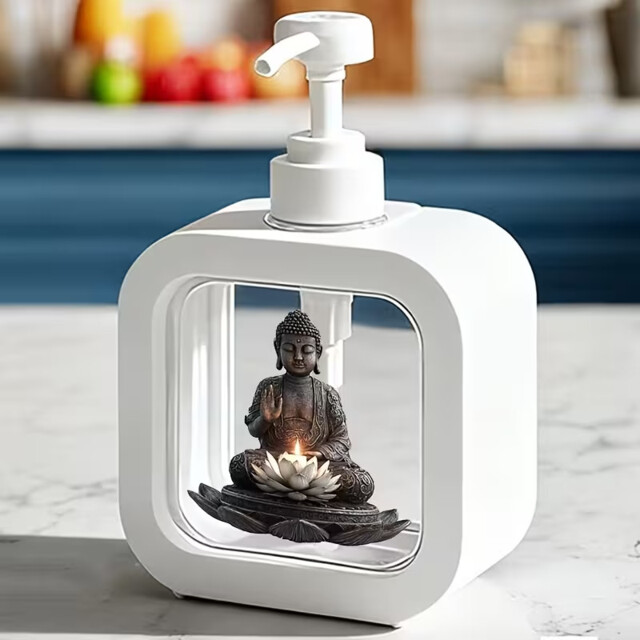 Zen Lotus Budhha Soap Pump Dispenser -kitchen Bathroom Soap Bottle
