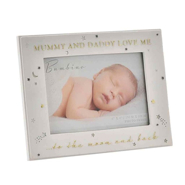 Bambino Mummy & Daddy Love Me Resin Photo Frame - Authorised Reseller