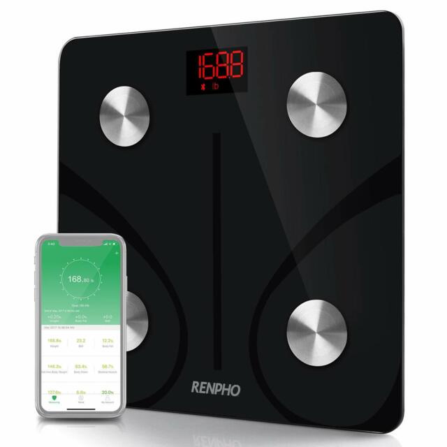 Renpho Body Fat Bluetooth Digital Body Weight Scales - Sync With App