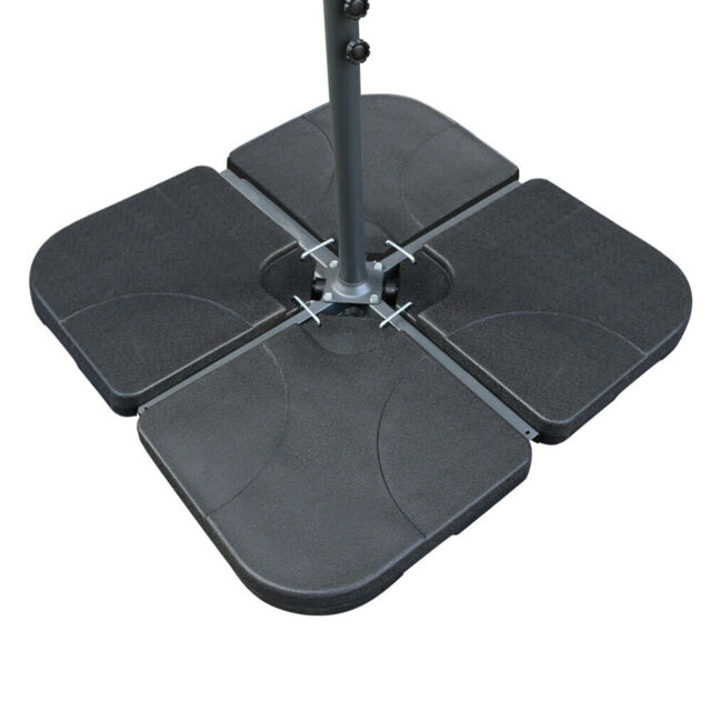 Garden Parasol Base Weights Cantilever Banana Umbrella Stand Square 4