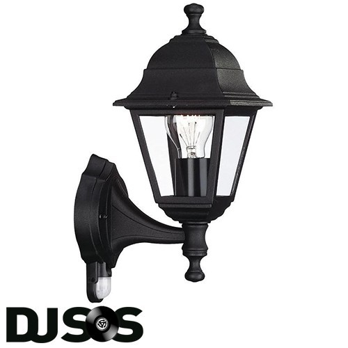 Massive 71422/01/30 - Outdoor Wall Lantern Light With Pir Ip44 Black