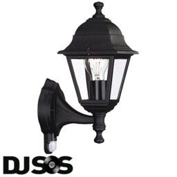 Massive 71422/01/30 - Outdoor Wall Lantern Light With Pir Ip44 Black