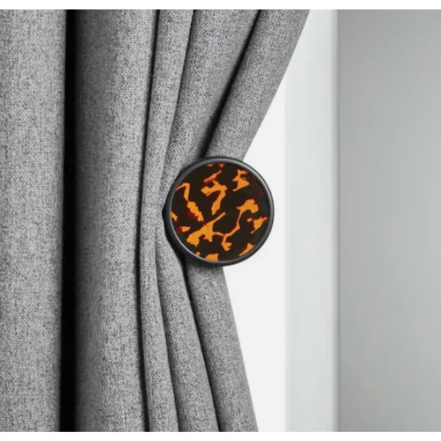 Dunelm - 1 X Tortoiseshell Curtain Dresser - Matt Black - & Sealed