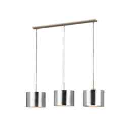 Eglo 39353 Saganto Pendant Satin Nickel- 3 Light Bar Pendant