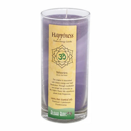 Happiness Chakra Energy Candle Jar Violet 11 Oz By Aloha Bay