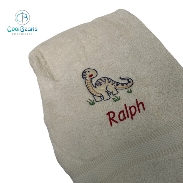 Dinosaur Towel - Personalised - Flannel / Hand Towel / Bath Towel