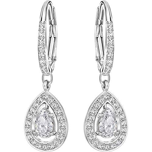 Swarovski Attract Light Pear Pierced Earrings White Rhodium Plated