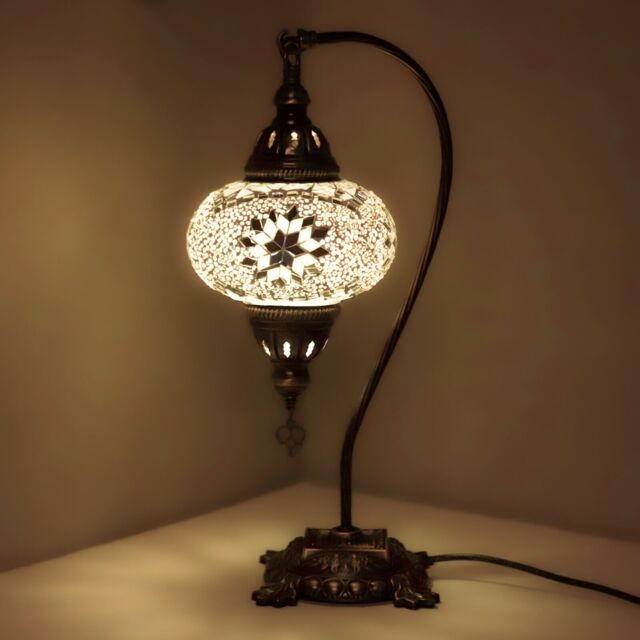 Turkish Moroccan Mosaic Lamp Handmade Tiffany Colorful Glass Desk
