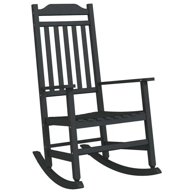 Vidaxl Rocking Chair Black 84 X 65 X 114 Cm Resin, Garden And Terrace,