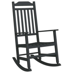 Vidaxl Rocking Chair Black 84 X 65 X 114 Cm Resin, Garden And Terrace,