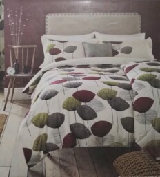 Sanderson Options Dandelion Clocks Blackcurrant Double Duvet Cover Set