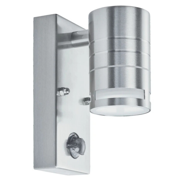 Outdoor Light Silver Metro Led Spot Ip44 Stainless Steel Pir Motion