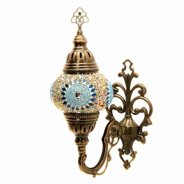 Turkish Moroccan Style Multicolour Mosaic Wall Sconce Light Lamp