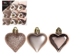 Rose Gold Christmas Tree Decorations Hanging Bauble Star Heart Unicorn