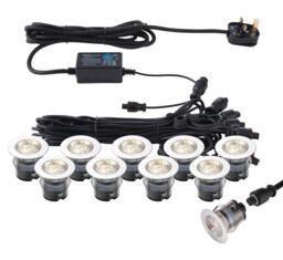 Outdoor Light Silver Ikonpro Cct 35mm Decking Kit Ip67 3000k 4000k