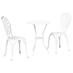 Garden Bistro Set 3 Pcs Aluminium Furniture Outdoor Patio Dining