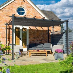 Rowlinson Venetian Metal Grey Canopy 4×3m