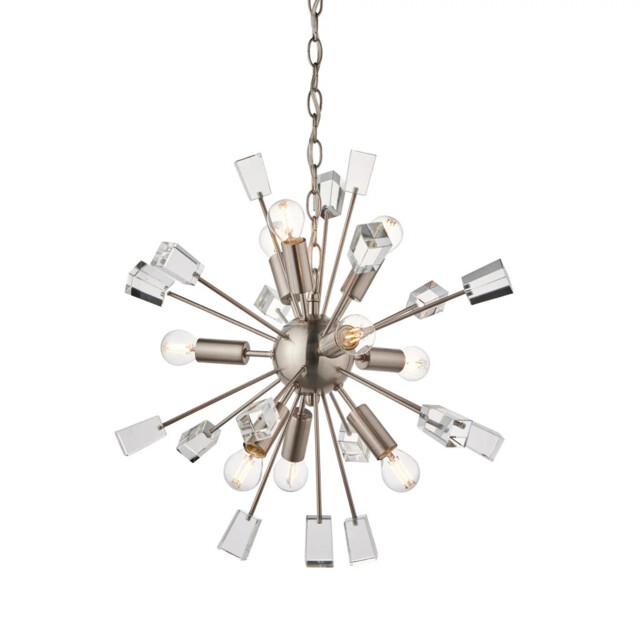 Ceiling Light Silver Miro 9 Satin Nickel Endon 81917