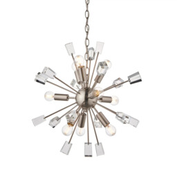 Ceiling Light Silver Miro 9 Satin Nickel Endon 81917