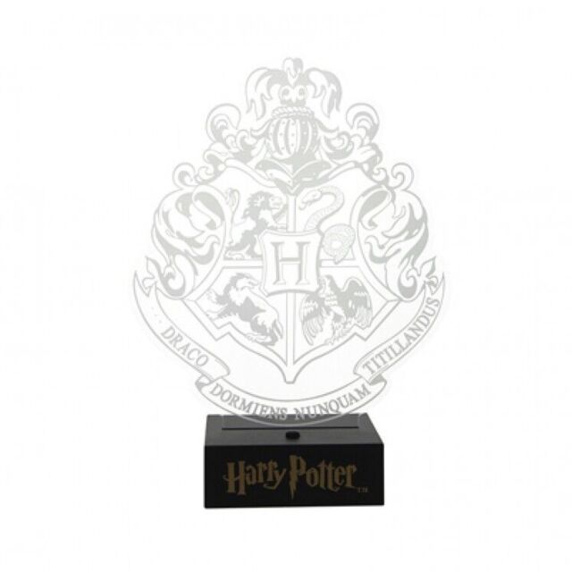 Official Harry Potter Hogwarts Crest Led Lite Light Mood Lamp In Box